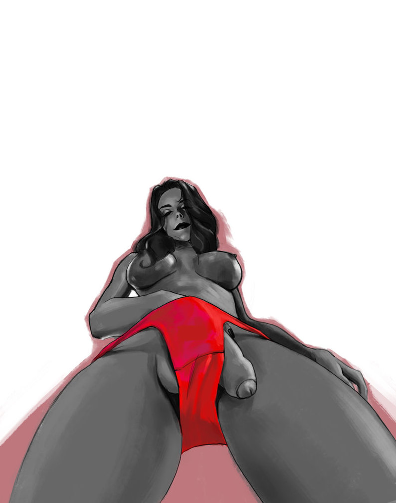 Heterosex Julie skyhigh stunning in sexy black stockings red high